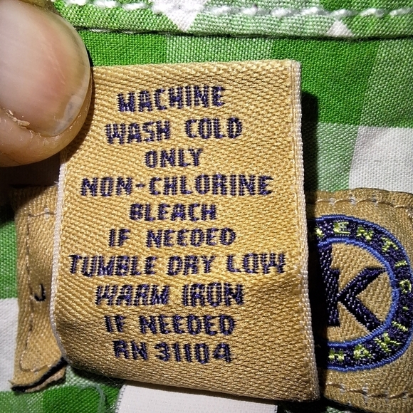 J.K. Hakin boys long sleeve button-down green and white checkered . - Picture 4 of 5